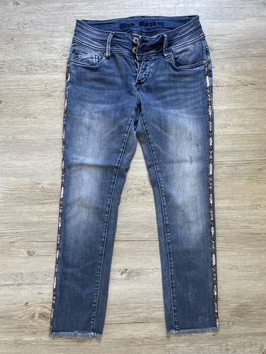 Blue fire skinny jeans - fire,