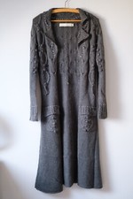 MUNTHE PLUS SIMONSEN Strickmantel Gr. 36 grau Mohair Norweger Strickmuster