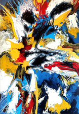 Abstraktes bild 100x70 - abstraktes,