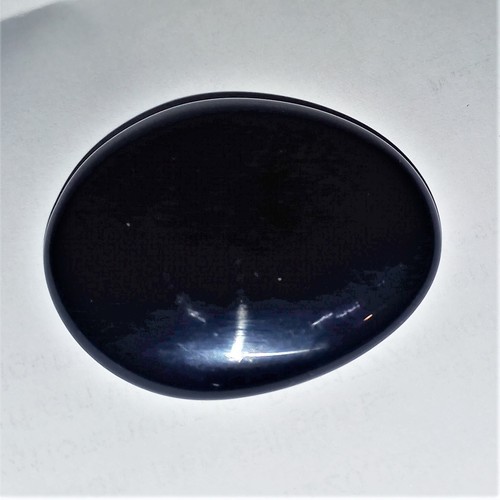 Schwarzer obsidian scheibe - schwarzer,