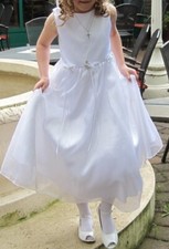 Kommunionkleid, Blumenmädchenkleid, Festtagskleid, Gr.134 - 140, viel Zubehör