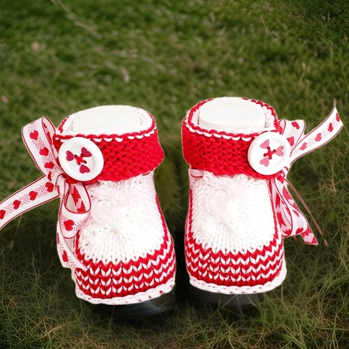 Babyschuhe gestrickt - ❤️,