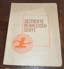 Stoffmusterbuch "Gestreifte Beinkleider-Stoffe" um 1940/50