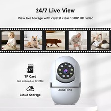 Überwachungskamera WLAN für Baby & Haustiere - Smart Home IP Kamera mit Nachtsicht