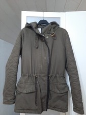 Jacke Damen Mädchen Khaki Gr. 34 mit Kapuze 