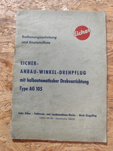 Eicher anbau winkel drehpflug - eicher,