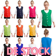 DE~Kinder Weste Festlich Gentleman Ärmellos Anzugweste mit Reißverschluss Party