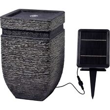 Solar Gartenbrunnen LED-Beleuchtung Gartenbrunnen Zierbrunnen Springbrunnen Cube