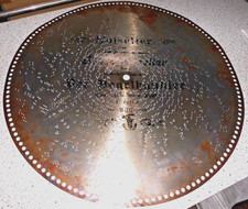 Polyphon Platte 56cm Spieluhr Spieldose Automat clock antique music disc 22 1/2"