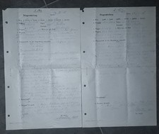 Alte Dokumente Militaria: Fliegerprotokolle,  Fliegerabteilung  von 1915