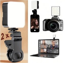 2x LED Selfie Licht mit Clip -