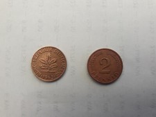 2  Pfennig  Münze  1962 J