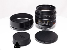 LEICA Noctilux-M 50mm F1 schwarz E60 [11821] 1986 CANADA mit Gegenlichtblende