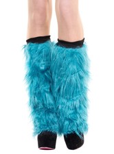 Hellblaue Legwarmer - Karneval