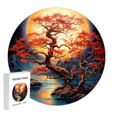 Puzzle Holzpuzzle Herbstbaum Buntes Tierform Puzzle Erwachsene Geschenkbox