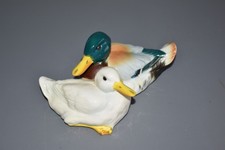 Goebel sitzendes Entenpaar bunt bemalt Vintage Porzellan 1976  = G