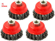 4x Topfbürsten Rundbürste Ø65mm M14 Zopfbürste gezopft Winkelschleifer Flex