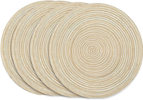 Geflochtene runde tischsets - geflochtene,