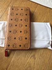 MCM Geldbörse Cognac Leder