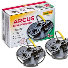 inseko 2 x ARCUS Ratten-Schlagfallen I I wiederverwendbar I inkl. Handschuhe
