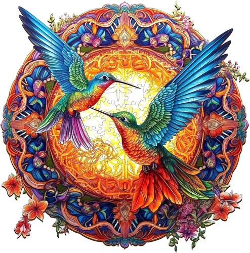 Holzpuzzle mandala kolibri - mandala,