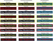 Feuerwehr Namensschild,Namensschild Feuerwehr, Namensschild mit Klett o. Flausch