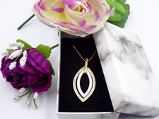 Stella Maris Collier 925 Silber rotvergoldet 3 Diamanten und Swarovski Kristall