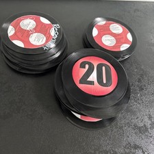 45x  Schallplatten Deko , Wurden als Tischnummern und Menükarten verwendet.