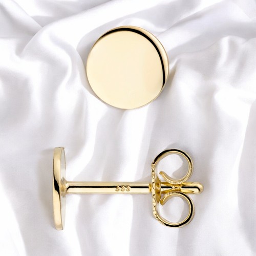 Ohrstecker plättchen 333 - ohrstecker, gold