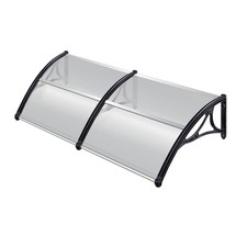 Vordach Haustür Überdachung Dach Pultvordach Haus Eingang Tür 200x97 cm schwarz