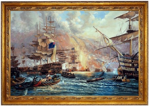 ölbild bombardement von - bombardement,