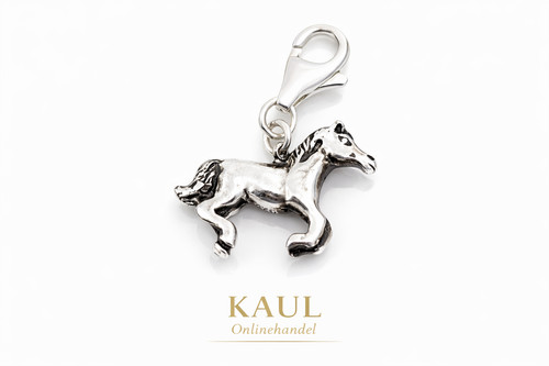 925 silber pferd charm - silber,