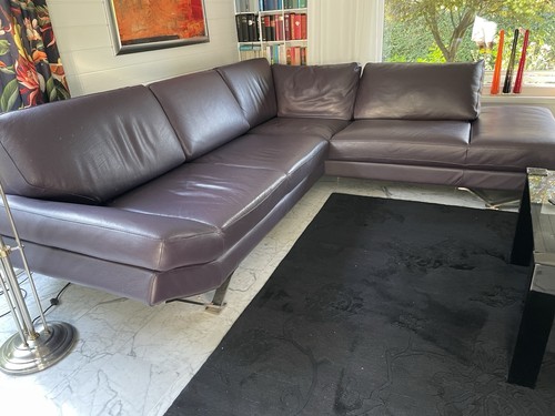 Natuzzi leder ecksofa - natuzzi,