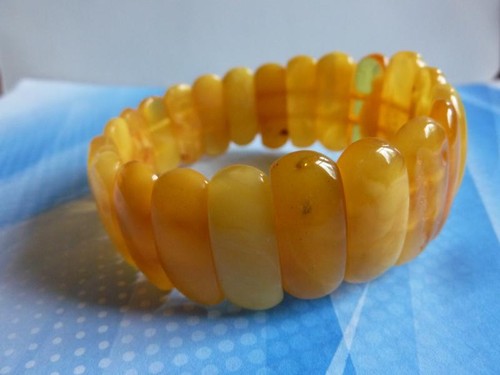 Bernstein armband weiß - bernstein, gelb