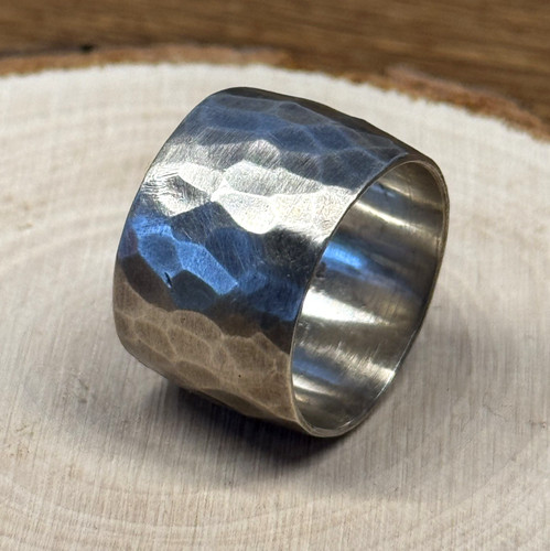 Ring breit hammerschlag - breit,