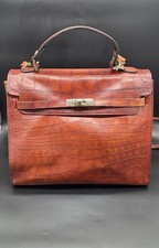 Vintage Leder Handtasche Ledertasche Klassische Retro Leder Tasche Schultertasch