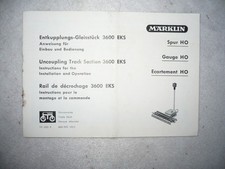 Märklin Anleitung 3600 EKS von 1953  Schnäppchen