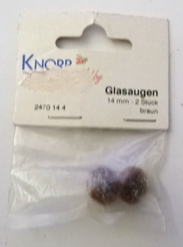 Glasaugen braun 2 - 14, mm,