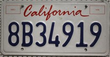 Kalifornien Nummernschild USA Kennzeichen California License Plate US Schild B34