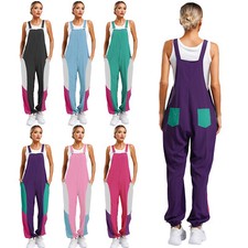 Damen Overalls Hip Hop Bodysuit Locker Body Mit Tasche Windbreaker Strampler