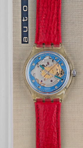 Swatch automatic red ahead - red,