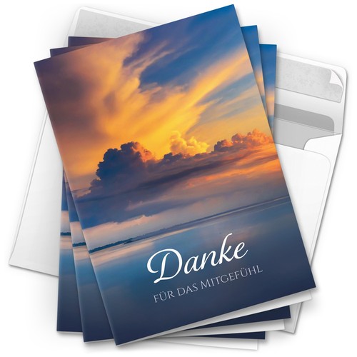 Trauer danksagungskarten set - trauer,