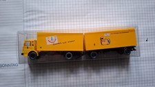 1/87 WIKING Serienmodell MAN Koffer-Lastzug "Post" ohne OVP