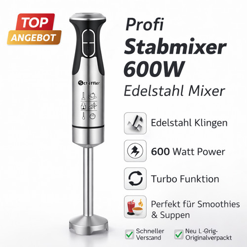 Stabmixer 600w edelstahl - 600w, mixer