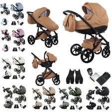 MOMMO AAA Kinderwagen 3in1 Öko-Leder – Cosmo I-Size-Sitz