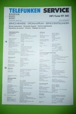 Service Manual-Anleitung für Telefunken RT 300 , ORIGINAL!!!