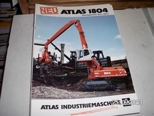 ATLAS 1804 INDUSTRIEMASCHINE (MOBILBAGGER) 8 Seiten DinA4 Broschüre 1999 RAR
