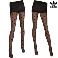 Adidas NEO Mädchen Netz Strumpfhose Punkte Strümpfe Leggings Rock Punk schwarz
