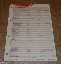 Inspektionsblatt Honda NS - 1 Baujahr 1996