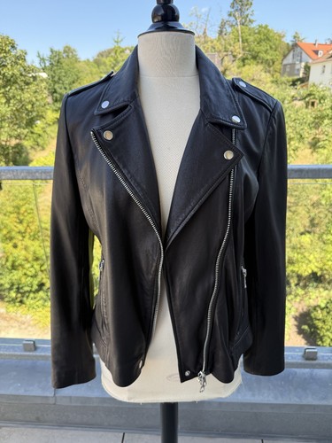 Nappa lederjacke damen schwarz - lederjacke,
